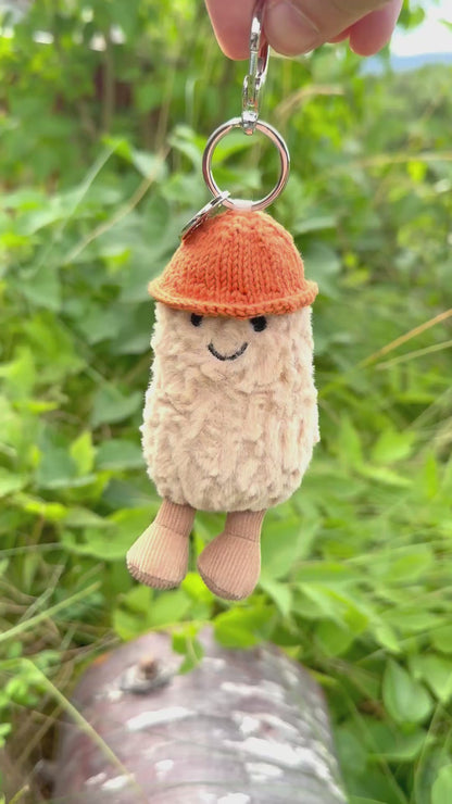 Hat for Peanut bag charm - orange