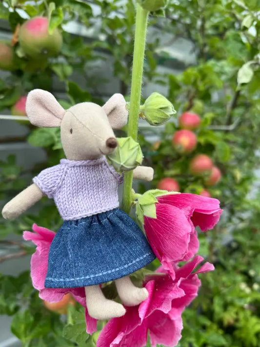 Shirt for Maileg Mouse - Lavender
