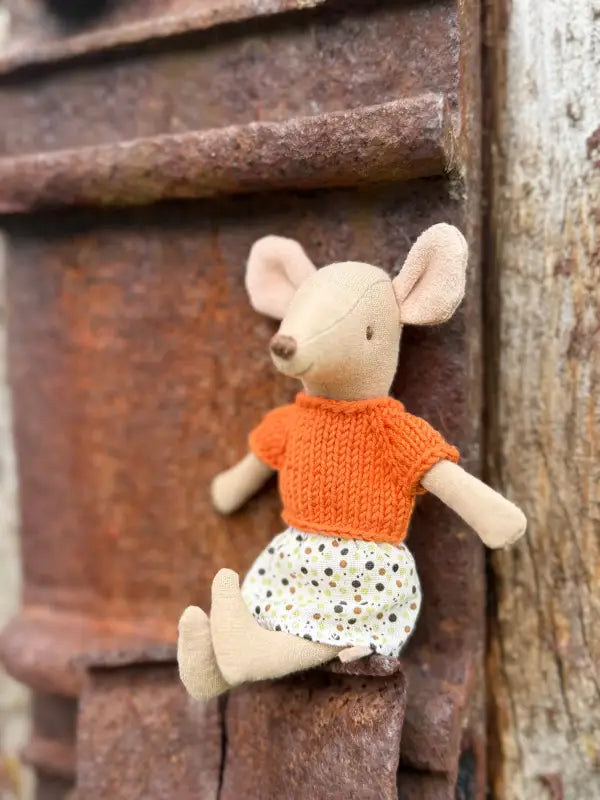 Shirt for Maileg Mouse - Orange