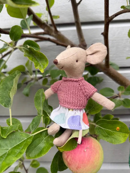Shirt for Maileg Mouse - Peachy pink