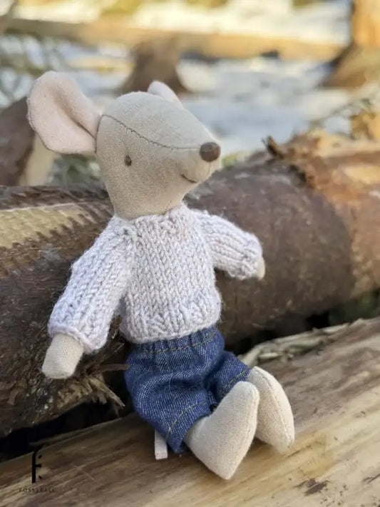 Sweater for Maileg Mouse - Beige