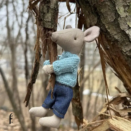 Sweater for Maileg Mouse - Light blue - 1