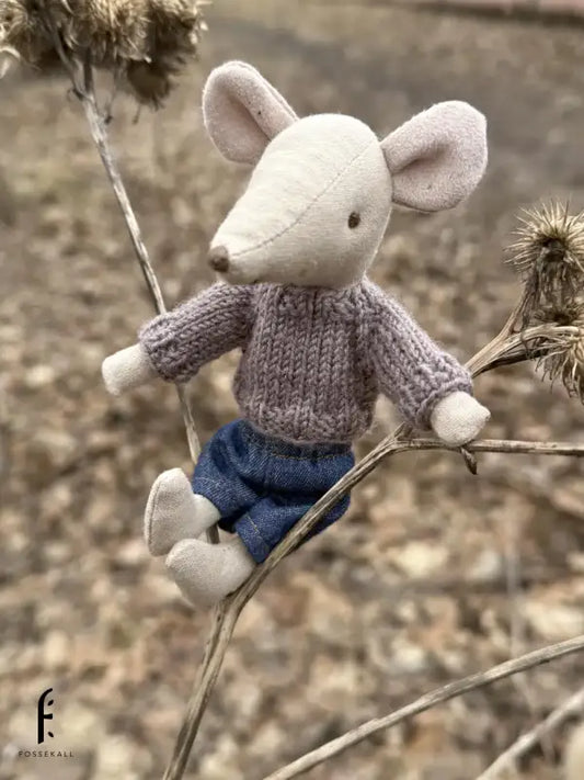 Sweater for Maileg Mouse - Light brown